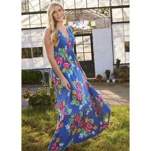 Matilda Jane Maxi Dress Brilliant Daydream Dream Weaver Womens Small Blue Floral
